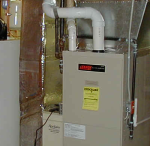 gas furnace in basement