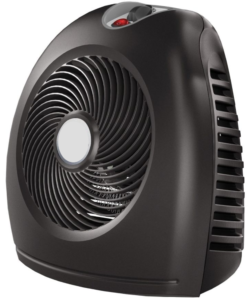 Small vortex-type electric space heater