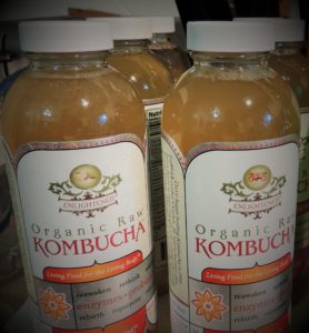 Commercial kombucha bottles