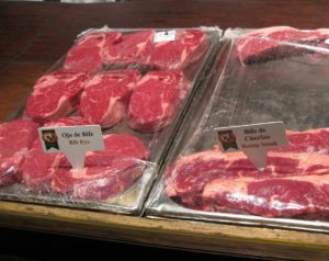packages of raw beef 