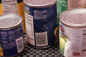 dented food cans