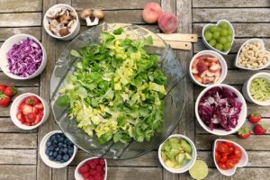 Colorful salad ingredients 