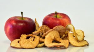Fresh apples and dried apples