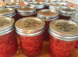 Home-canned cherry jam - a Cottage Food.