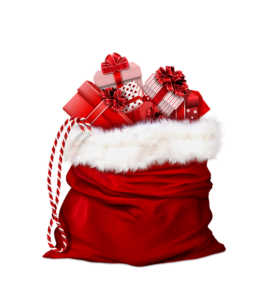 Santa bag of holiday gifts