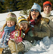 Family sledding