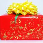 gift wrapped in red paper