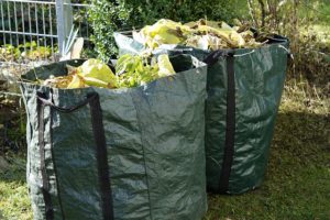 bags collecting garden waster