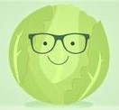 head of lettuce wearing eye glasses