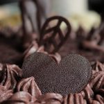 Dark chocolate heart within more dark chololate