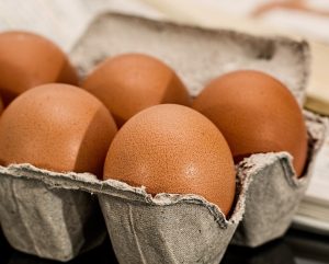 brown eggs in egg carton
