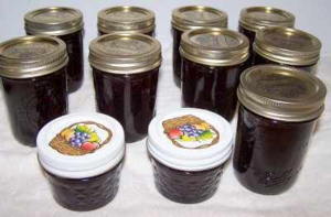 multiple jars of red wine jelly