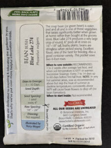 back of seed package