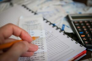 adding up printed receipts