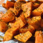 Sweet potatoes roasted with herbs