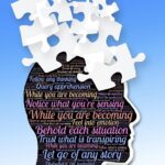 silhouette of a head and puzzle pieces with the words "